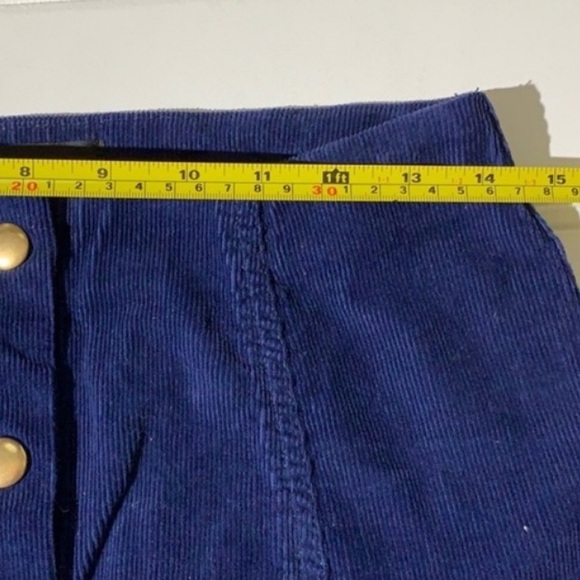 TopShop Blue Corduroy skater style skirt - Picture 3 of 7